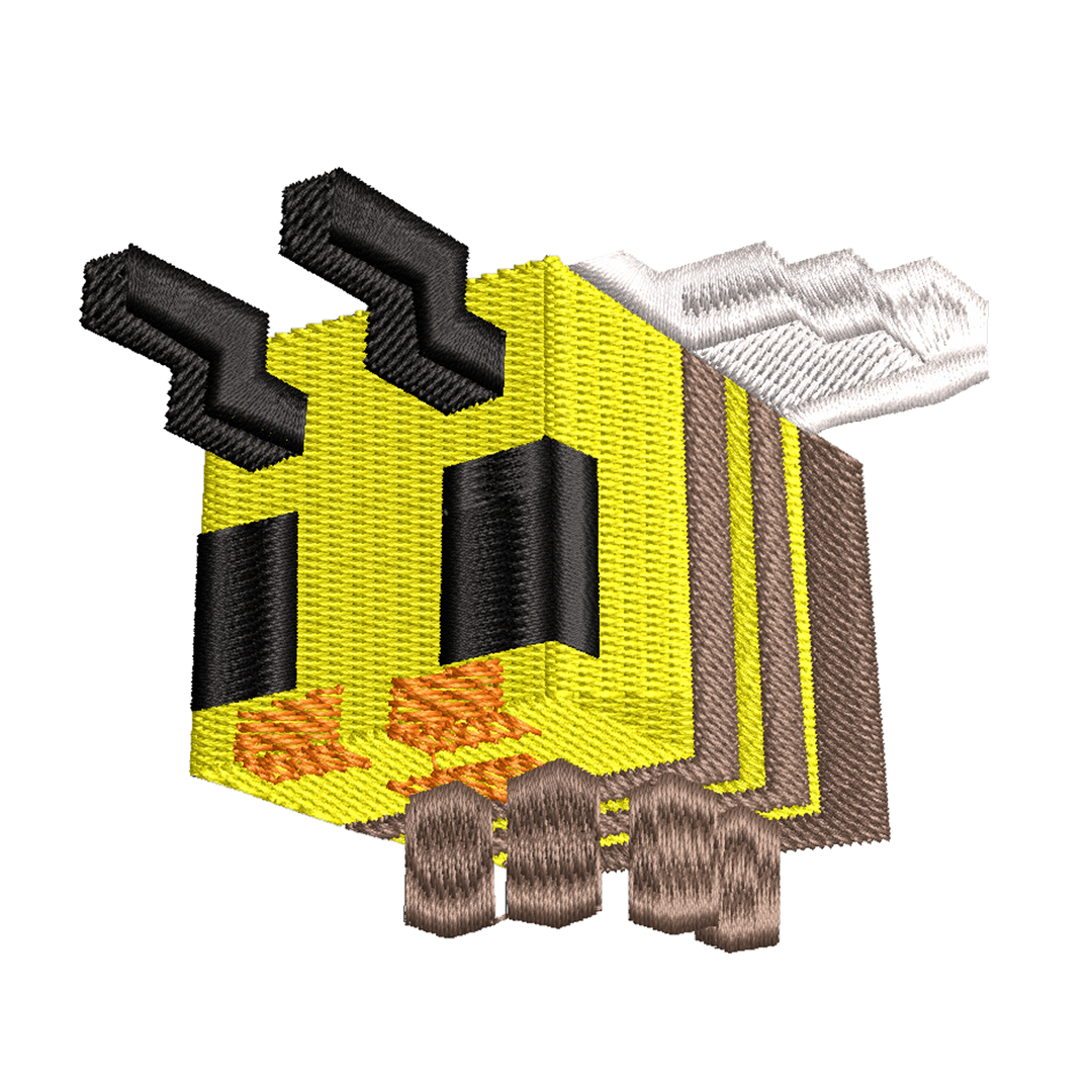MINECRAFT ABEJA BORDADO