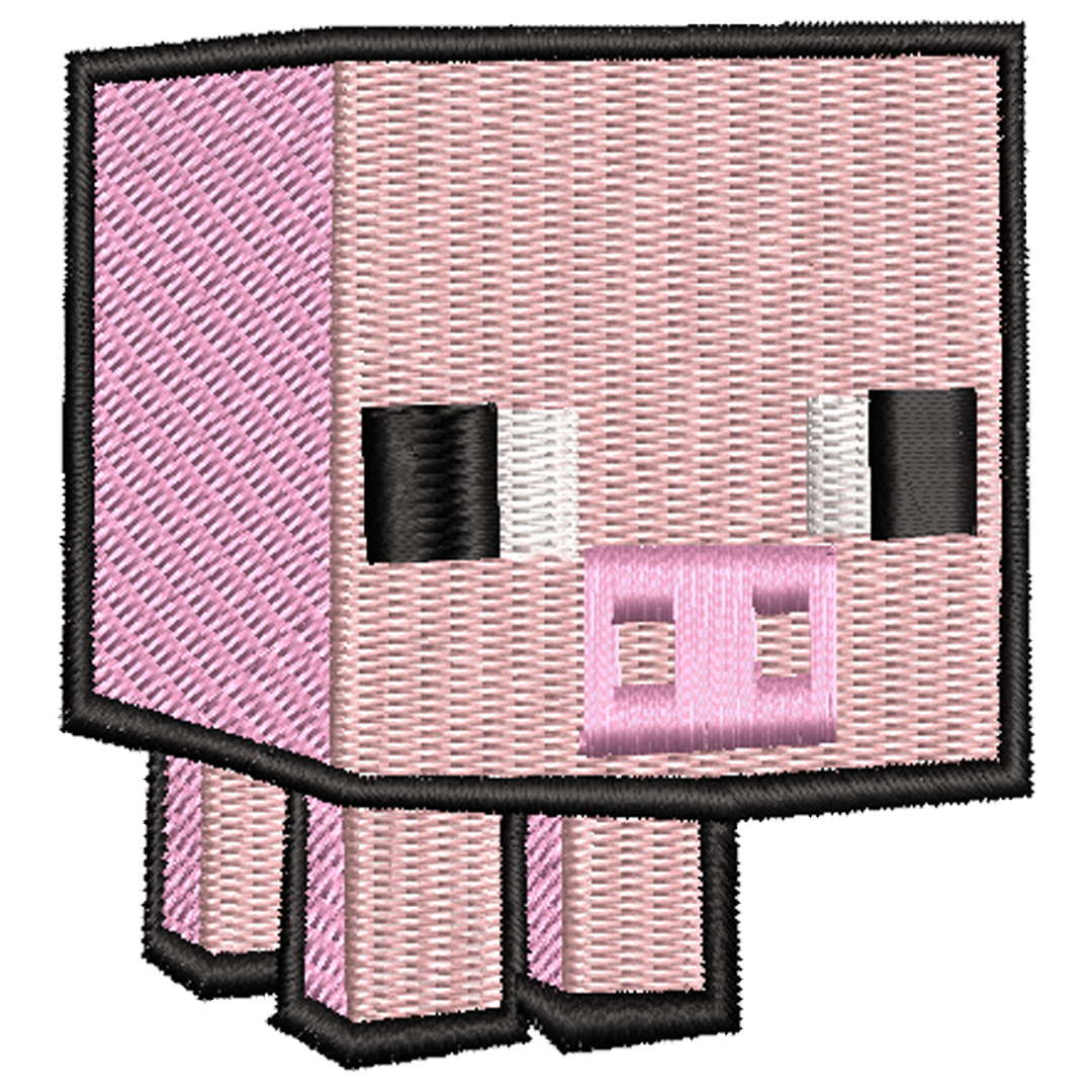MINECRAFT CERDITO BORDADO