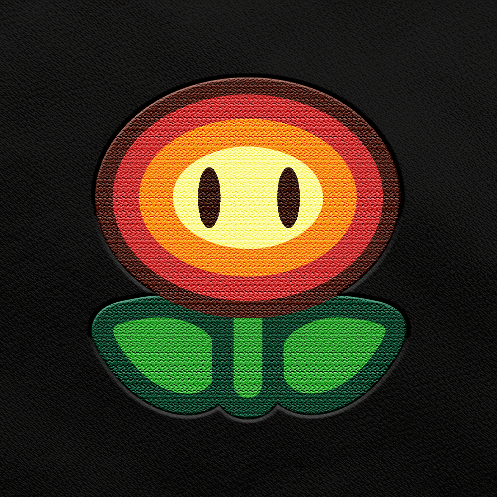 Mario Galaxy - Flor de fuego (bordado)