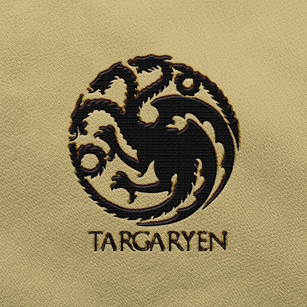 House Of The Dragon - Targaryen Hause Bordado