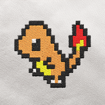 POKÉMON - Pixel Charmander Bordado